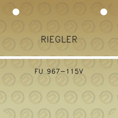 riegler-fu-967-115v