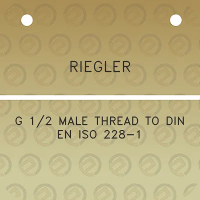 riegler-g-12-male-thread-to-din-en-iso-228-1