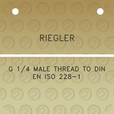 riegler-g-14-male-thread-to-din-en-iso-228-1