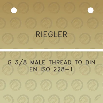 riegler-g-38-male-thread-to-din-en-iso-228-1