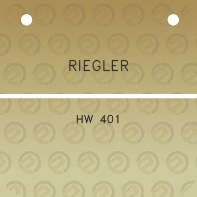 riegler-hw-401