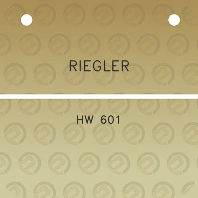 riegler-hw-601