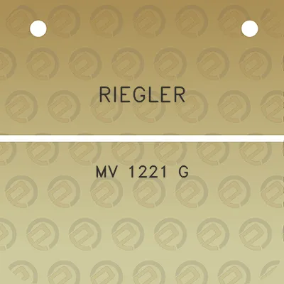 riegler-mv-1221-g