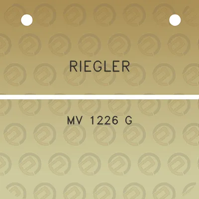 riegler-mv-1226-g