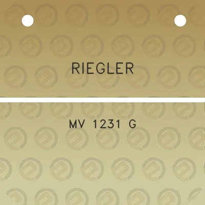 riegler-mv-1231-g