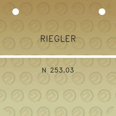 riegler-n-25303