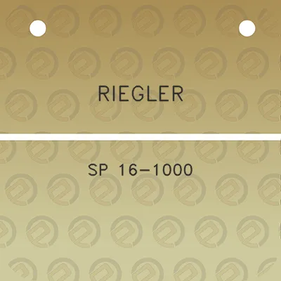 riegler-sp-16-1000