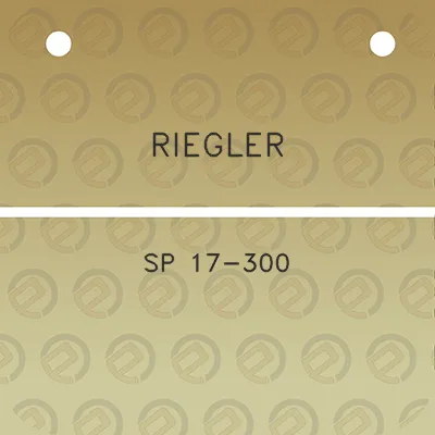 riegler-sp-17-300