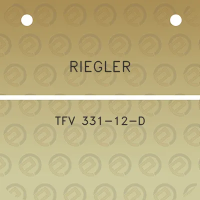 riegler-tfv-331-12-d