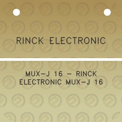 rinck-electronic-mux-j-16-rinck-electronic-mux-j-16