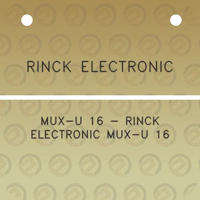 rinck-electronic-mux-u-16-rinck-electronic-mux-u-16