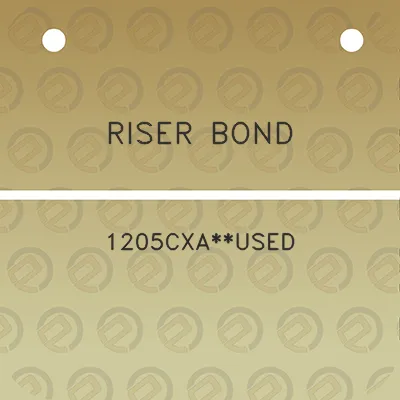 riser-bond-1205cxaused