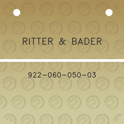 ritter-bader-922-060-050-03