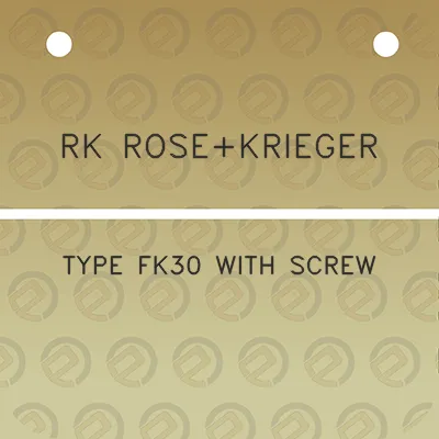 rk-rosekrieger-type-fk30-with-screw