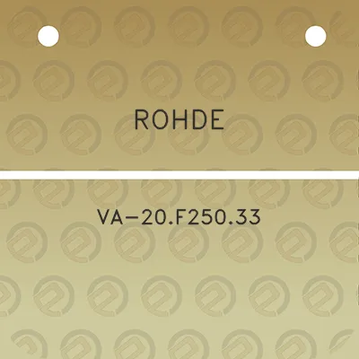 rohde-va-20f25033