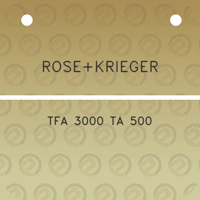 rosekrieger-tfa-3000-ta-500