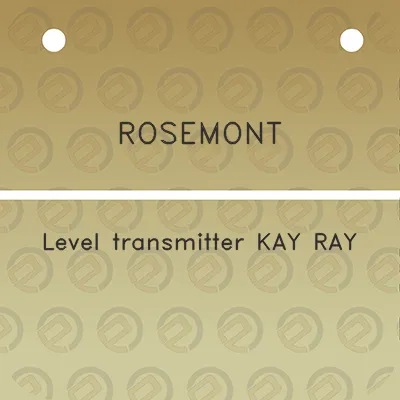 rosemont-level-transmitter-kay-ray