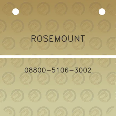 rosemount-08800-5106-3002