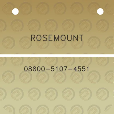 rosemount-08800-5107-4551