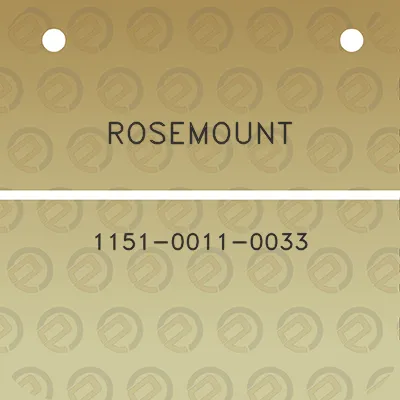 rosemount-1151-0011-0033