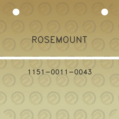 rosemount-1151-0011-0043