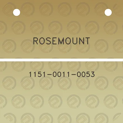 rosemount-1151-0011-0053