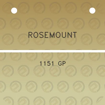 rosemount-1151-gp