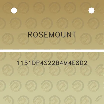 rosemount-1151dp4s22b4m4e8d2