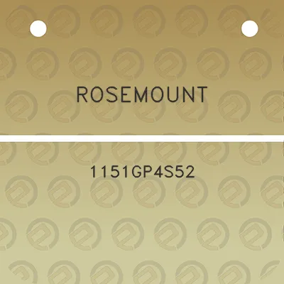 rosemount-1151gp4s52