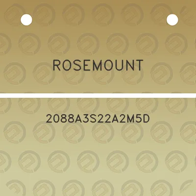 rosemount-2088a3s22a2m5d