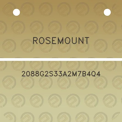 rosemount-2088g2s33a2m7b4q4