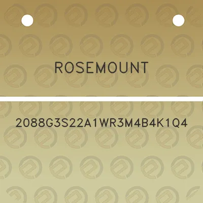 rosemount-2088g3s22a1wr3m4b4k1q4