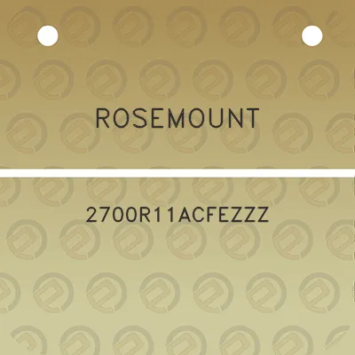 rosemount-2700r11acfezzz