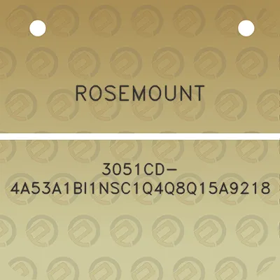 rosemount-3051cd-4a53a1bi1nsc1q4q8q15a9218