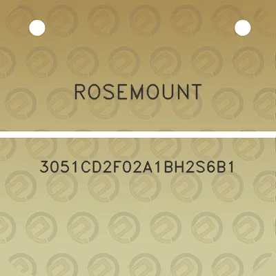 rosemount-3051cd2f02a1bh2s6b1