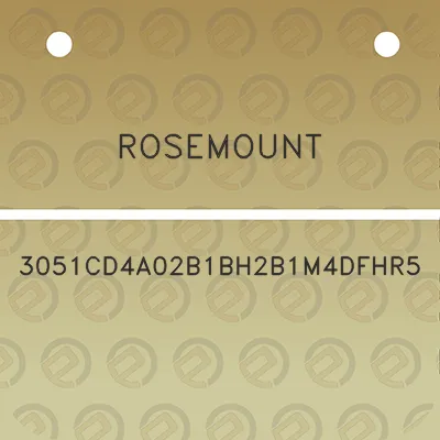 rosemount-3051cd4a02b1bh2b1m4dfhr5