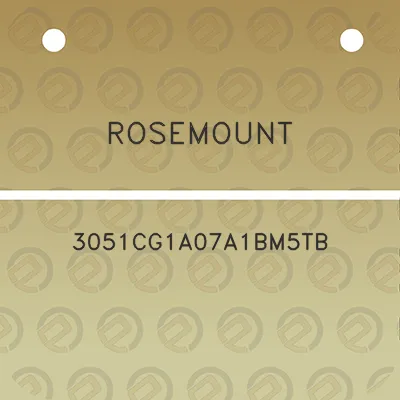 rosemount-3051cg1a07a1bm5tb