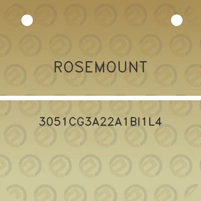 rosemount-3051cg3a22a1bi1l4