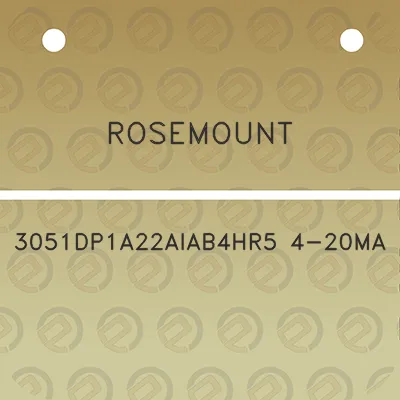 rosemount-3051dp1a22aiab4hr5-4-20ma