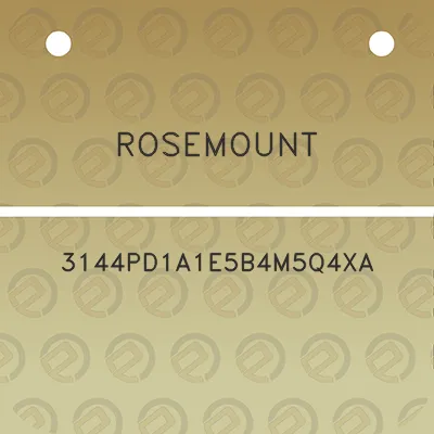 rosemount-3144pd1a1e5b4m5q4xa