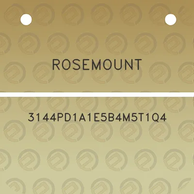 rosemount-3144pd1a1e5b4m5t1q4