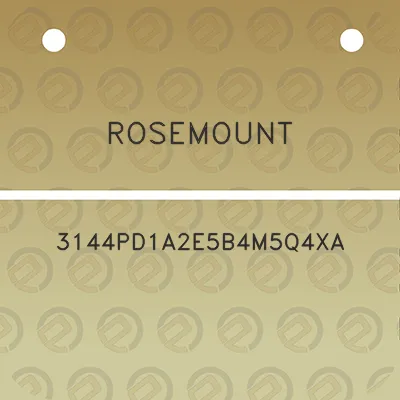 rosemount-3144pd1a2e5b4m5q4xa