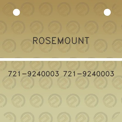 rosemount-721-9240003-721-9240003