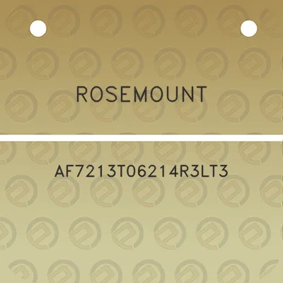 rosemount-af7213t06214r3lt3