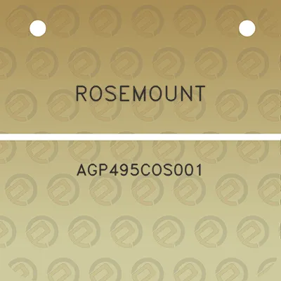 rosemount-agp495cos001