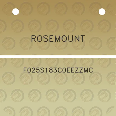 rosemount-f025s183c0eezzmc