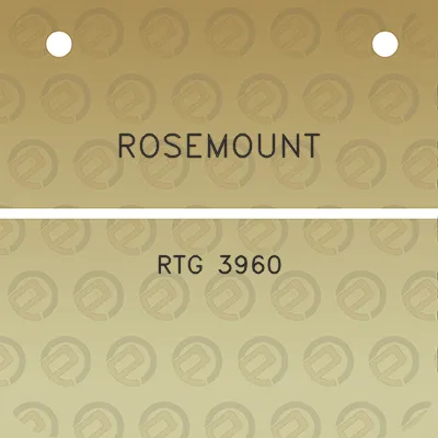 rosemount-rtg-3960