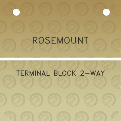 rosemount-terminal-block-2-way