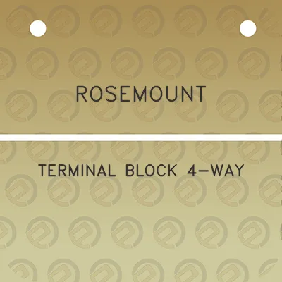 rosemount-terminal-block-4-way