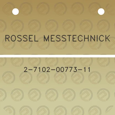 rossel-messtechnick-2-7102-00773-11